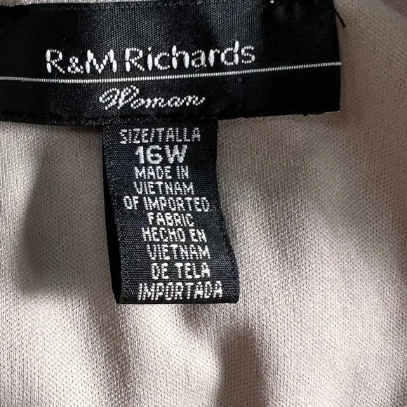 📌R & M Richards Knitted Dress with Attached Open Waterfall Front Cardigan - Picture 12 of 13